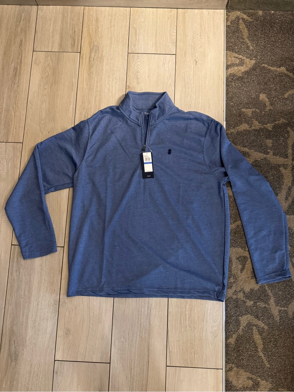 Izod Bright Cobalt Heather Quarter-Zip Pullover